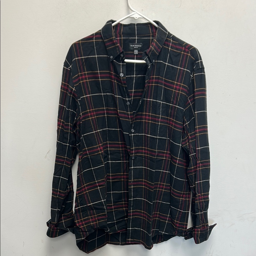 Banana Republic Black Plaid Shirt